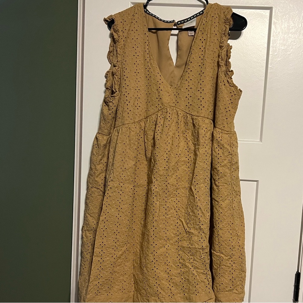 Mustard knee length dress